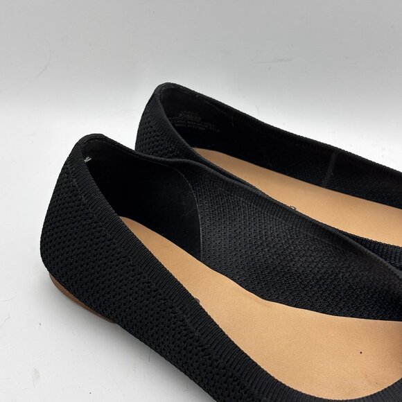 Lucky Brand Erin Black Knit Flats Women 8.5 Round Closed Toe Slip On Ballet Shoe - Picture 3 of 8